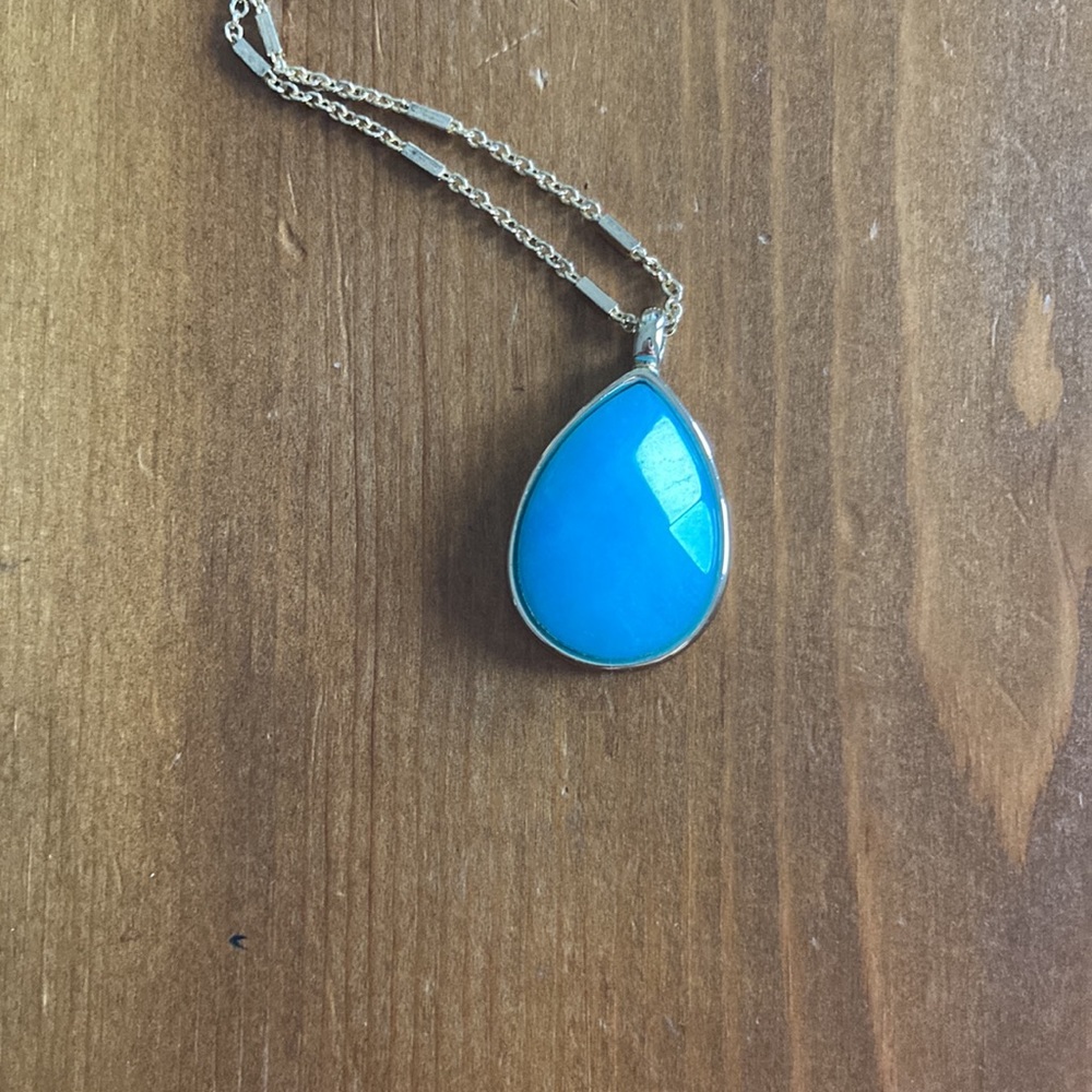 New with tags. Loft outlet delicate gold necklace with topaz color pendant.